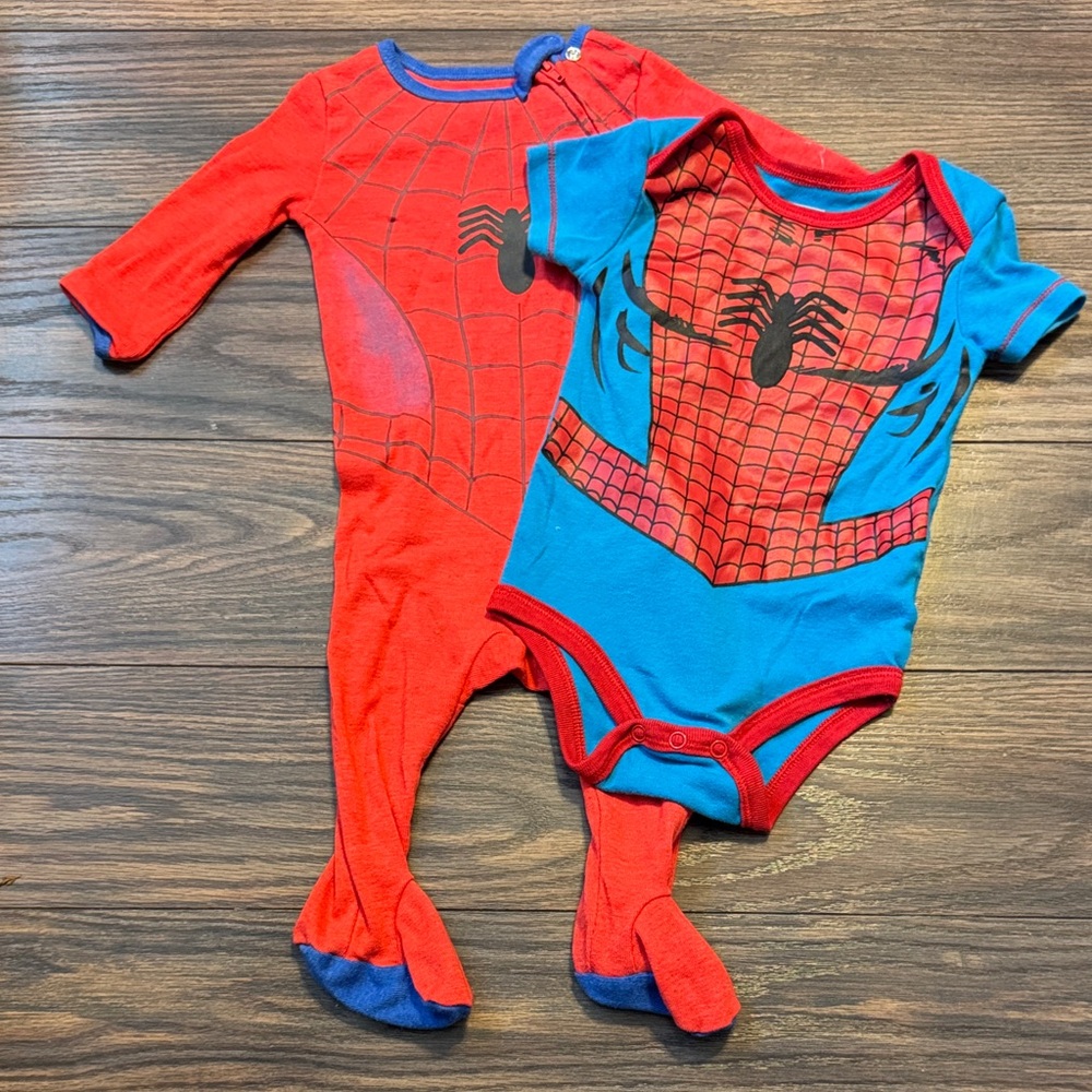Marvel Red and Blue Spider-Man Kids One Pieces Footies